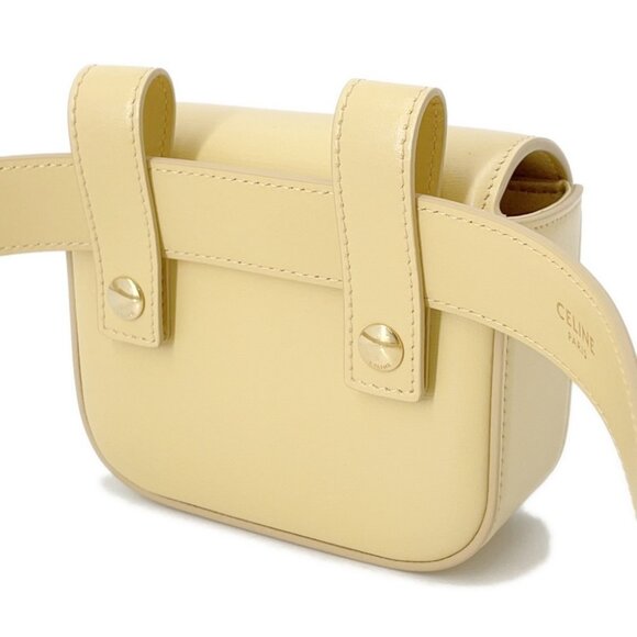 CELINE Triomphe belt bag Leather Yellow 45BCN3 - Picture 2 of 13